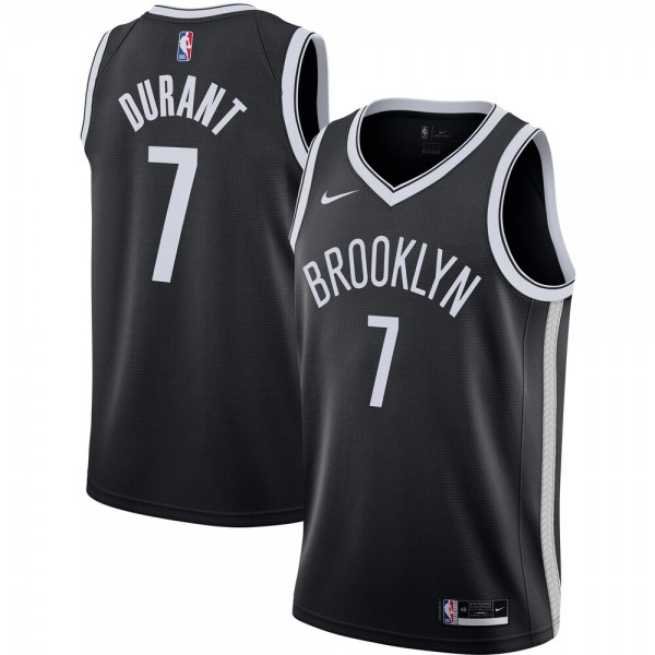 Brooklyn Nets Trikot Kevin Durant 7 2020-2021 Nike Icon Edition Swingman - Herren